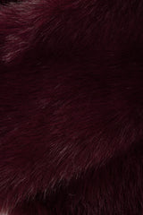 Faux Fur Cropped Bolero in Wine