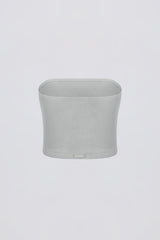 Brushed Jersey Bandeau Top in Fog Grey